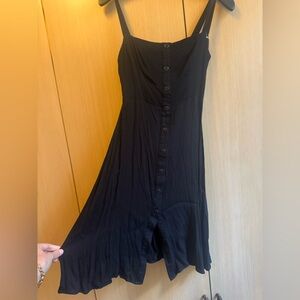 Reformation Black Dress classic button down short wedding work y2k Size 0